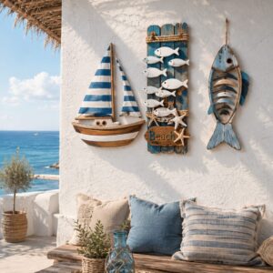 Coastal Fish & Sailboat Set